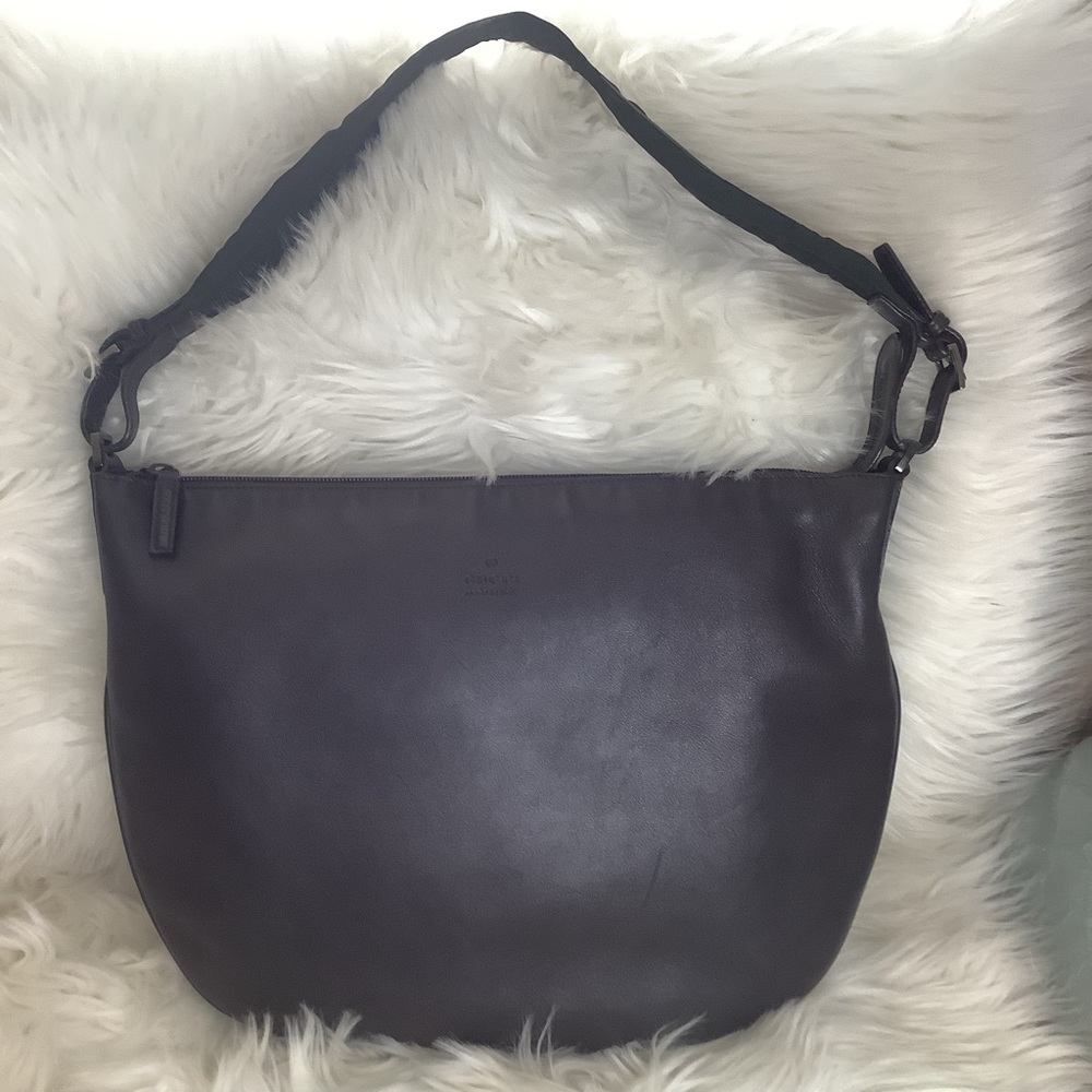 🤎Gucci handbag bag 001-1206 HOBO DARK BROWN LEATHER HAND BAG PURSE🤎GENDERLESS